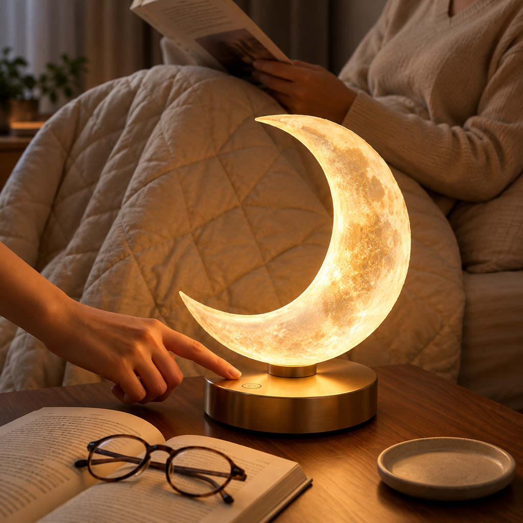 Floating Crescent Moon Lamp
