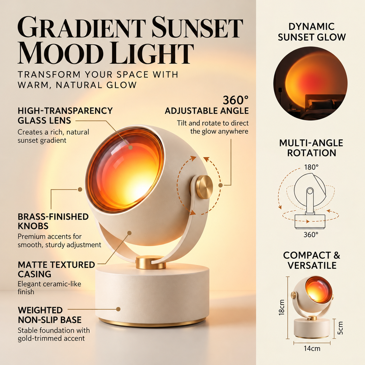 Gradient Sunset Projection Lamp