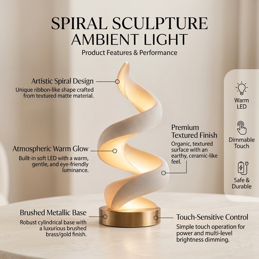 Sculptural LED Table Lamp
