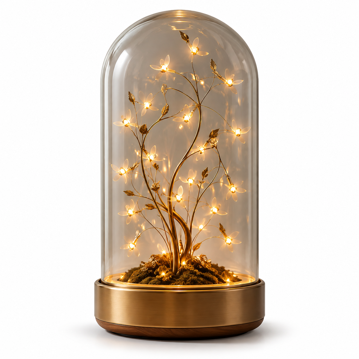 Glowing Flower Tree Glass Dome Lamp