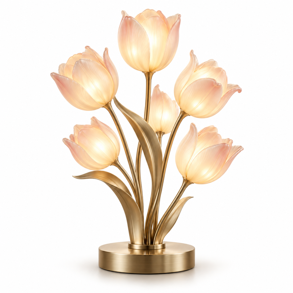Glowing Tulip Flower Table Lamp